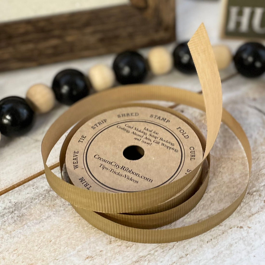 Gold Ridged Ribbon