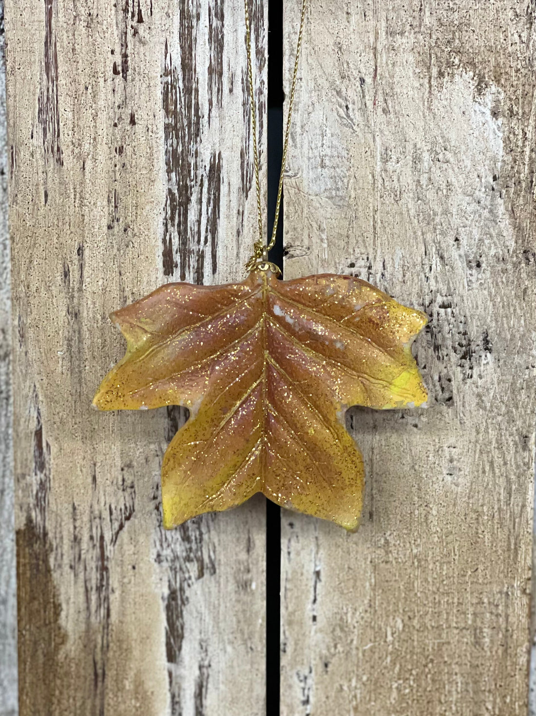 Glitter Leaf Ornament
