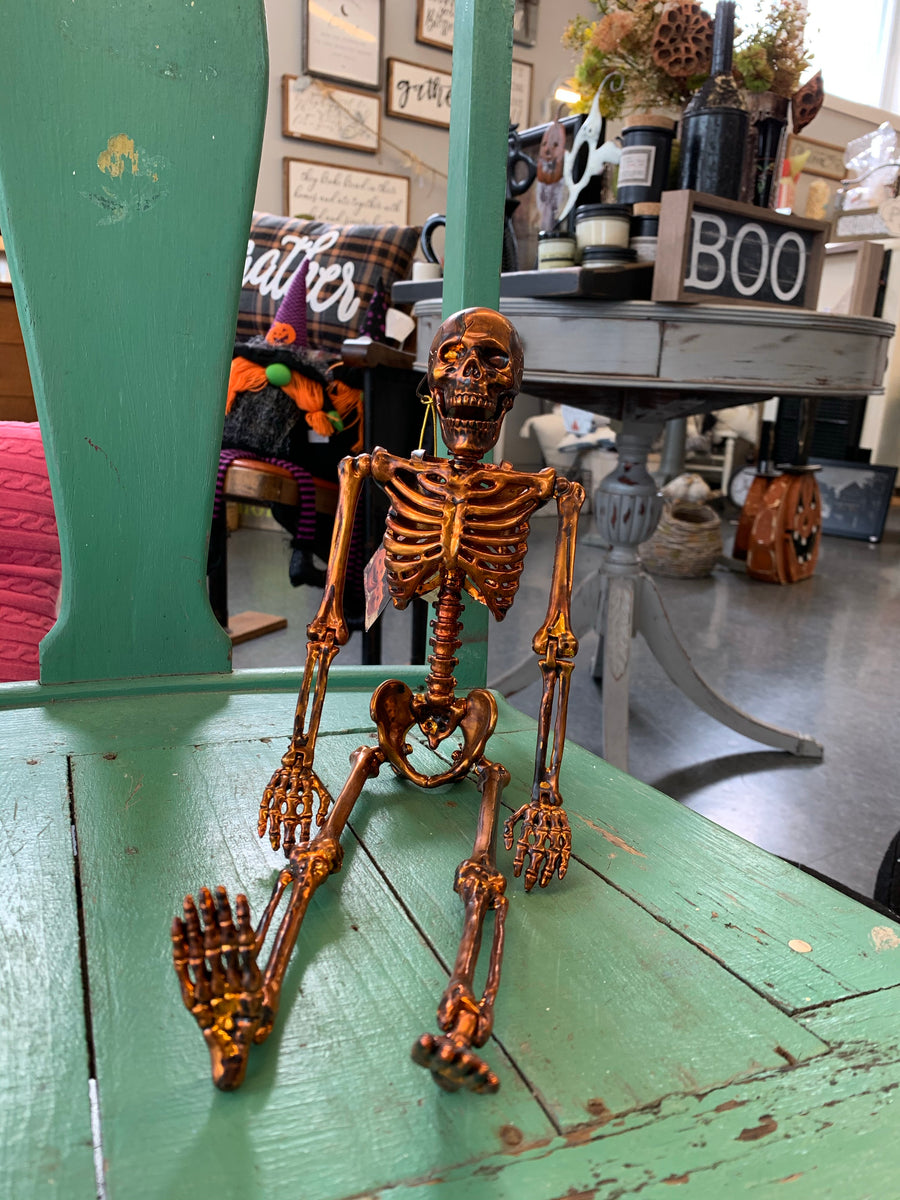 Bronze Orange Hanging Skeleton