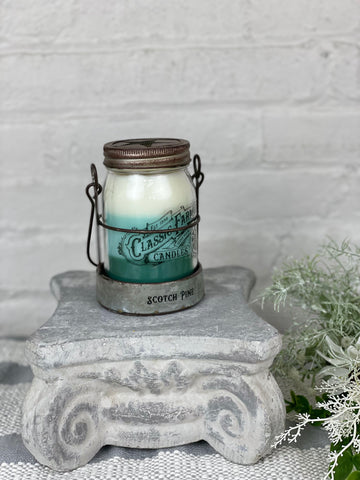 Classic Farmhouse Star Candle - Scotch Pine