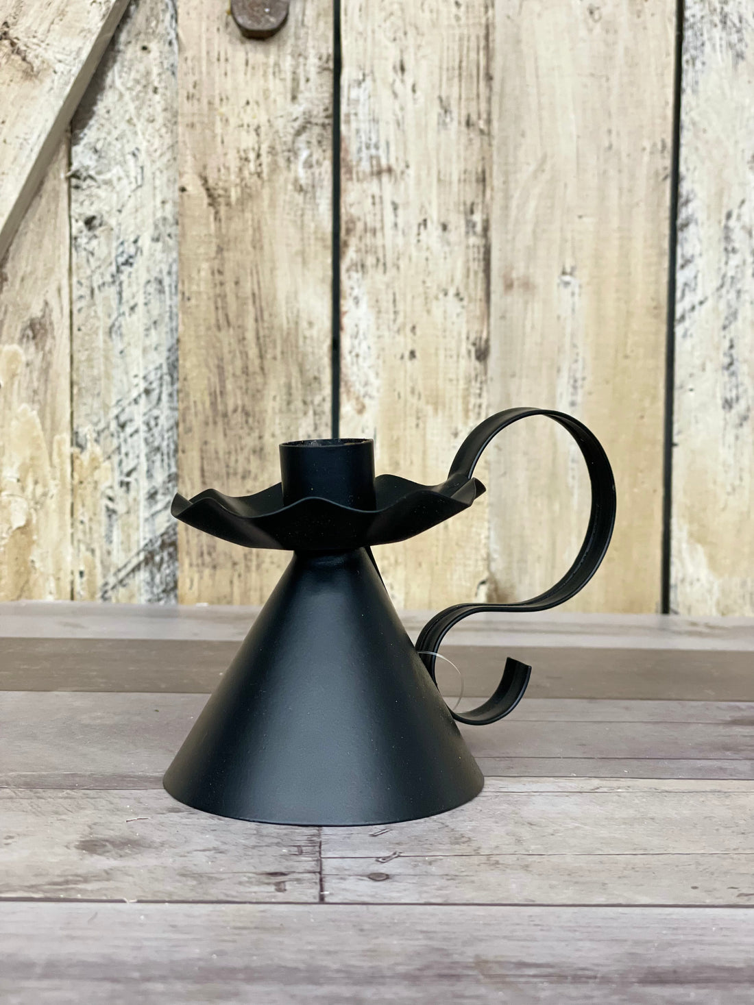 Black Candle Holder with Handle