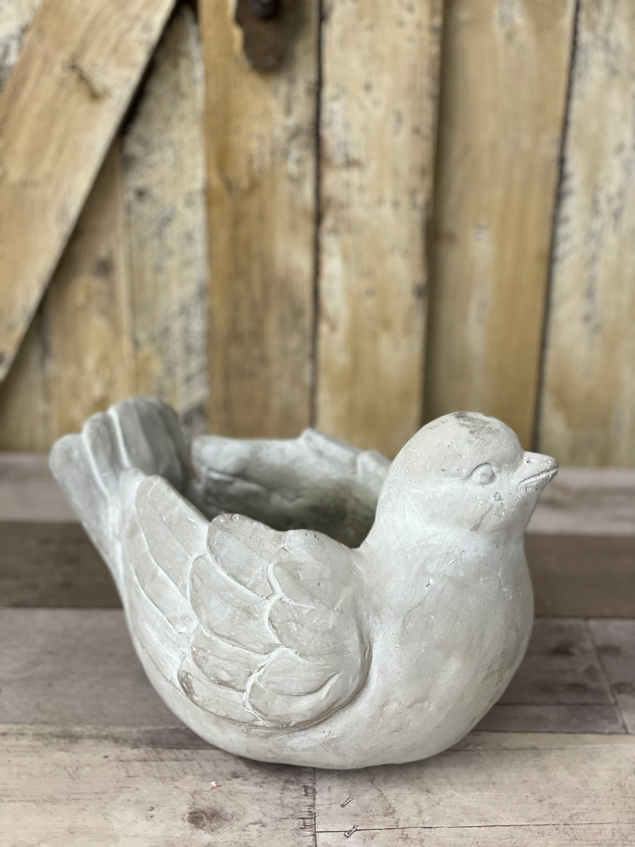 Cement Mommy Bird Planter