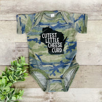 Cutest Little Cheese Curd Onesie - Camo