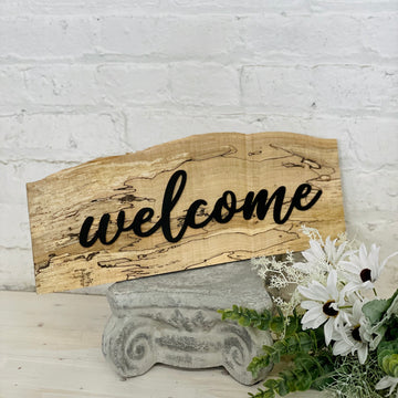 Welcome Laser Cut Wood Wall Art