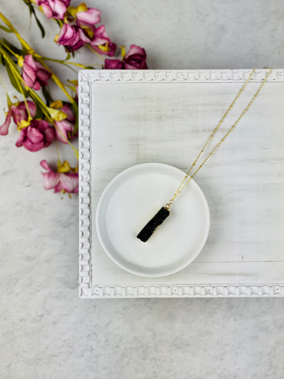 Gold Aventurine Druzy Necklace
