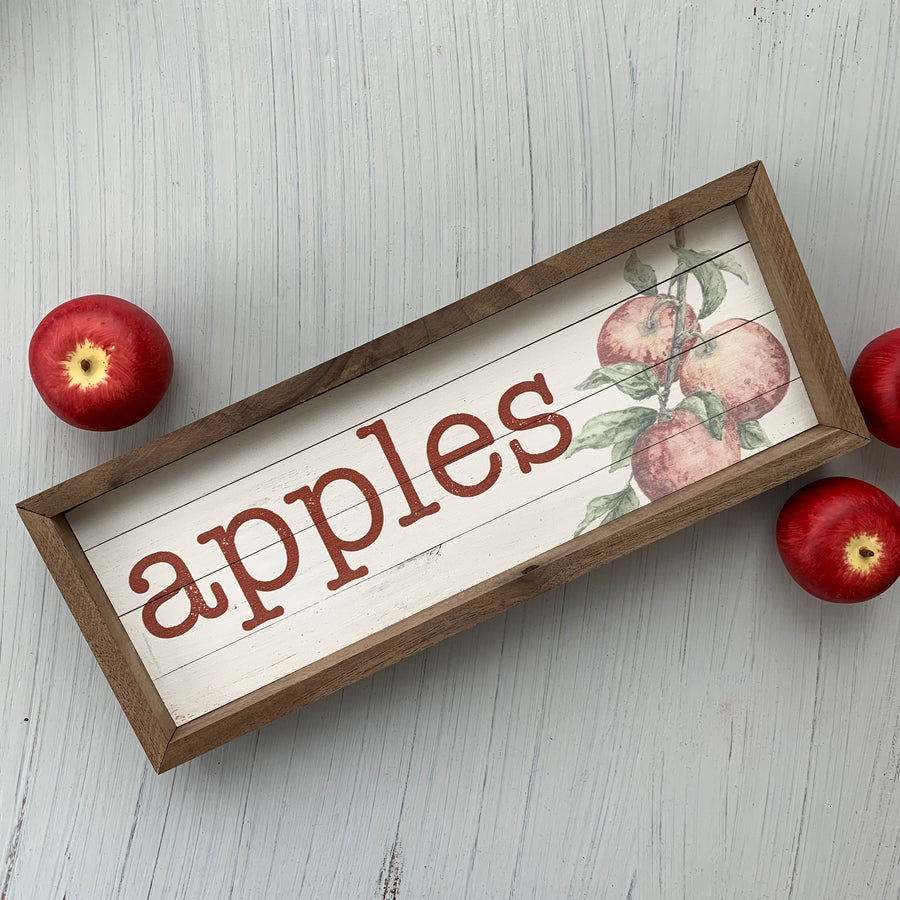 Apples Wood Sign