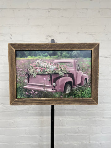 Jan Michaels' Her Vintage Memory Hanging Sign - Brown Stain Frame