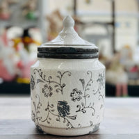 Short Floral Filigree Container
