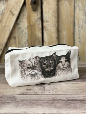 Cat Trio Pouch Bag