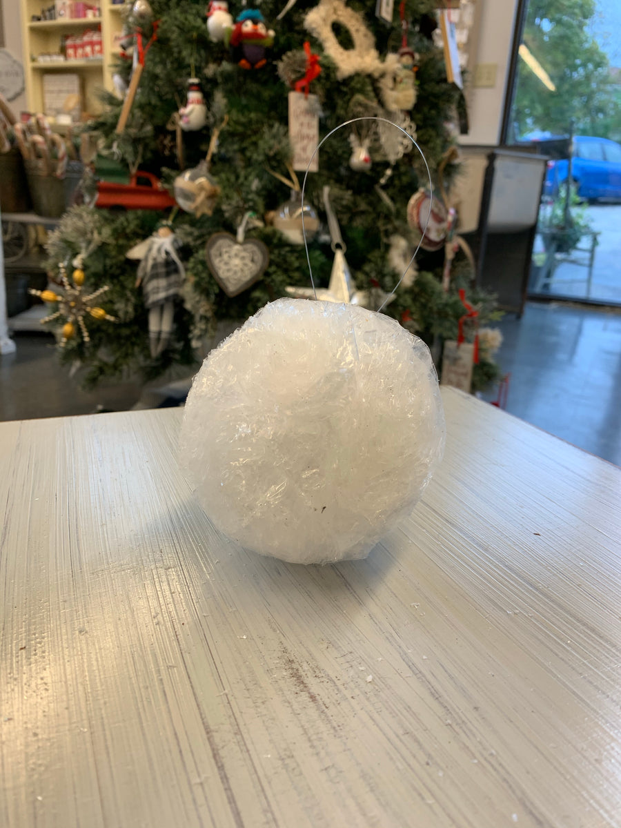 Plastic Snowball Ornament