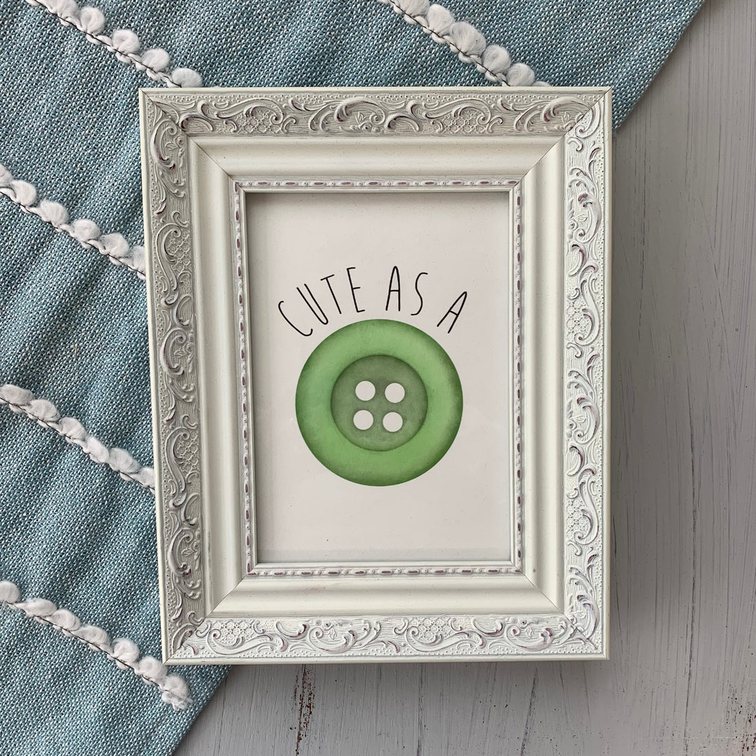 Cute as a Button Frame