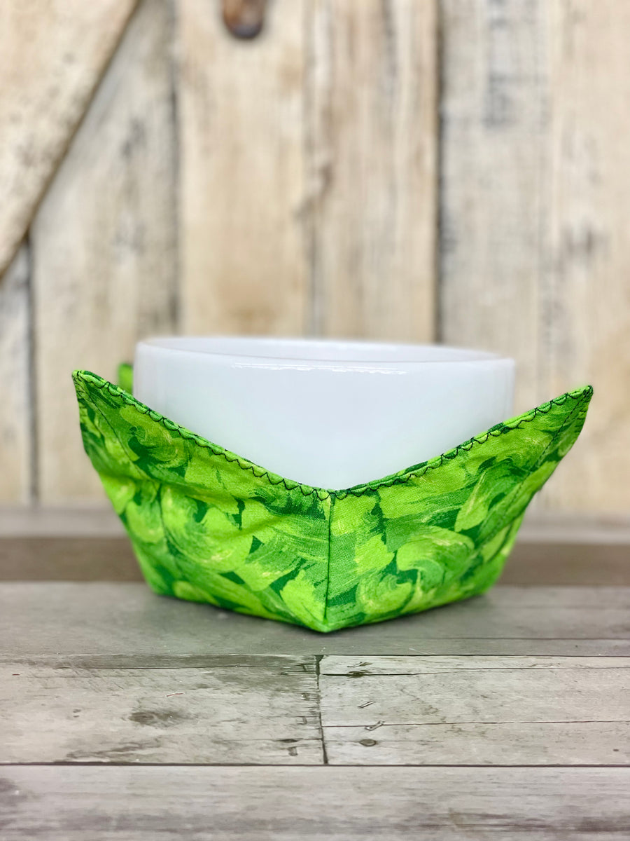 Painted Green Bowl Cozy