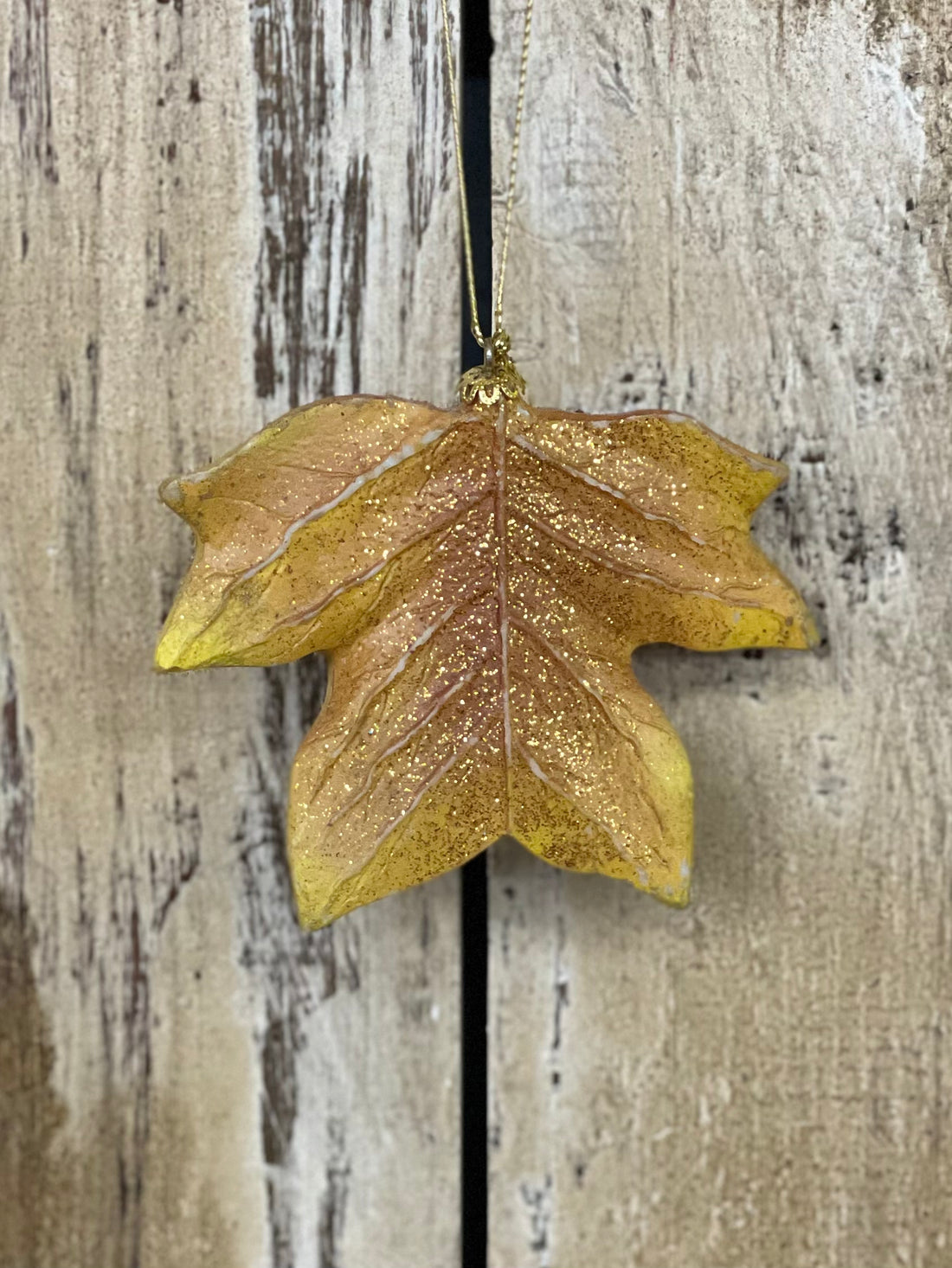 Glitter Leaf Ornament