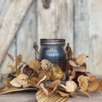 Dry Leaf and Lantern Fruit Candle Ring