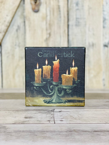 Creepy Candlestick Hanging Sign