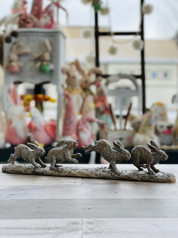 Four Chasing Rabbits Display