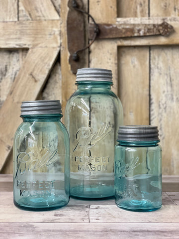 Blue Mason Jar