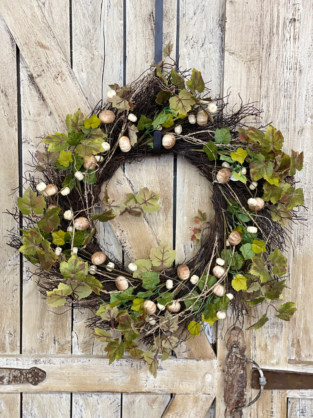 White Pumpkin Wreath