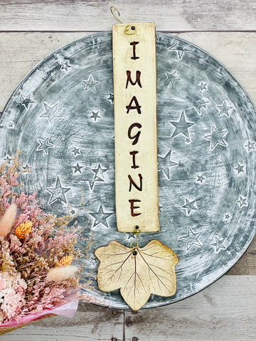 Hand Sculpted Ceramic Imagine Hanger