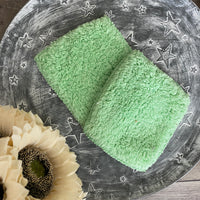 Shaggies Chenille Wash Clothes + Towels - Mint Green