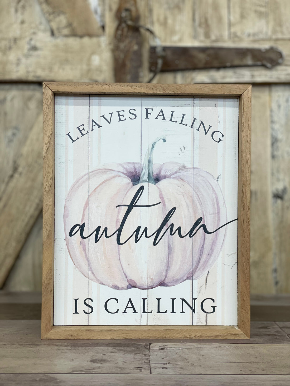 Leaves Falling Autumn is Calling Wood Plaque