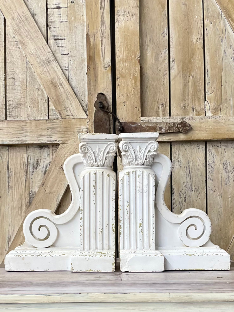 White Column Bookends