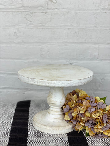 White Wood Cake Stand