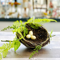 Woven Nest with Eggs