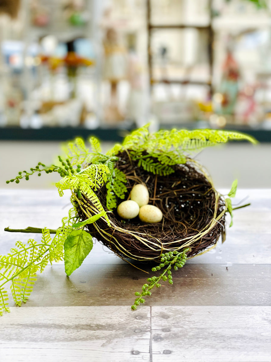 Woven Nest with Eggs