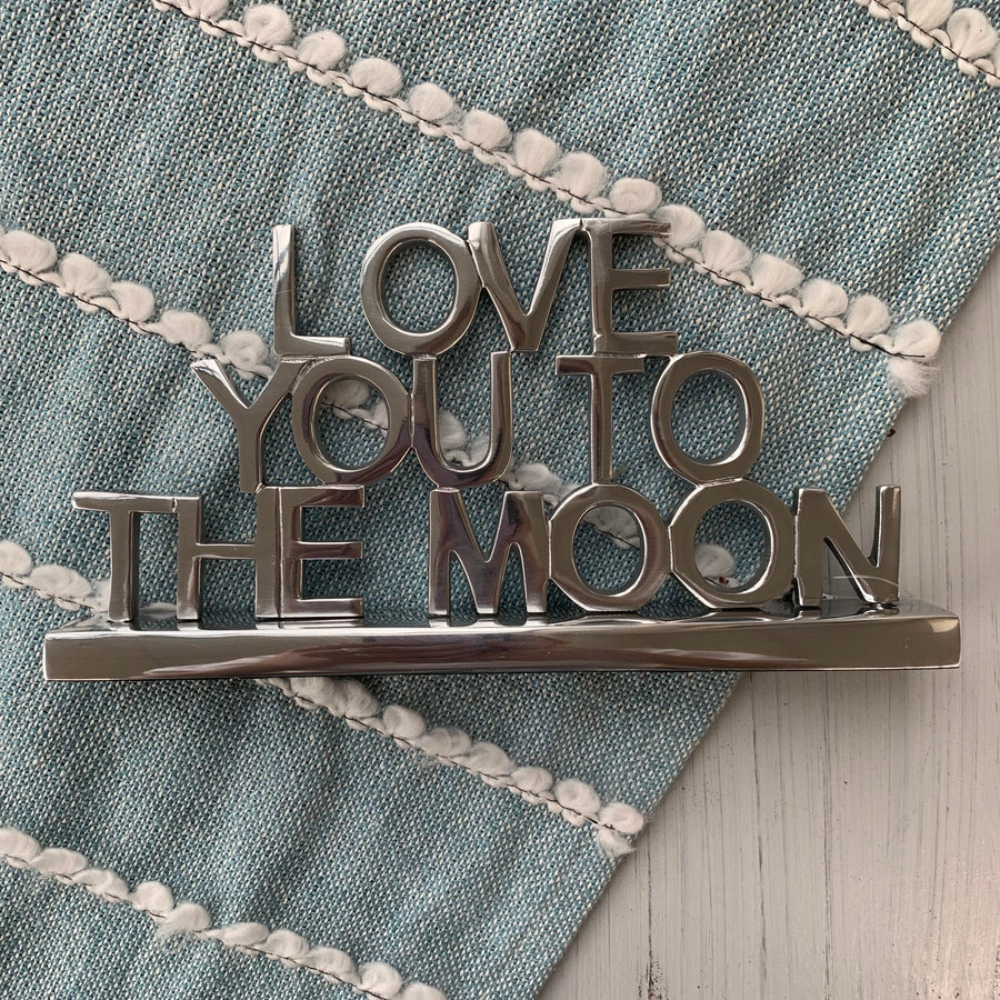 Love You to the Moon Lettered Shelf Sitter