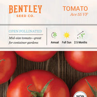 Tomato, Ace 55 Seed Packet (Solanum lycopersicum)