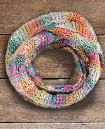 Ombre Knit Infinity Scarf - Lavender