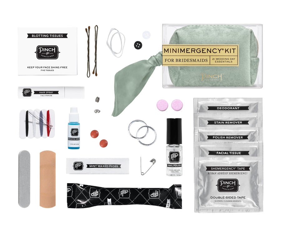 Velvet Minimergency Kit for Bridesmaids - Sage