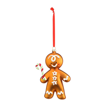 Demdaco Blown Glass Ornament - Gingerbread