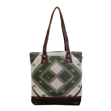 Myra Bags Checkered Tote Bag