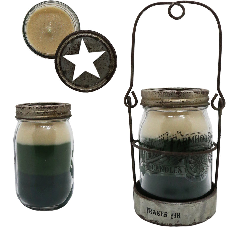 Classic Farmhouse Star Candle - Fraser Fir
