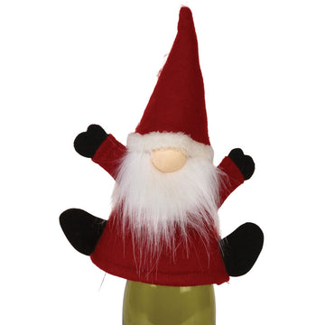 Plush Red Light Up Gnome Bottle Topper